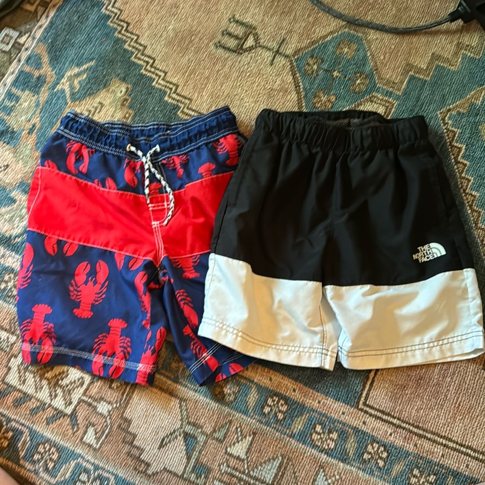 Two Boys Swimsuits Small 7/8, Gymboree and Northface